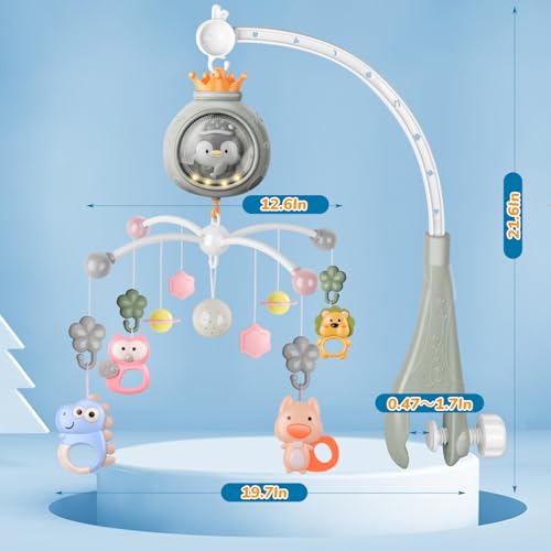 Crib Mobile with Music and Lights for Baby
