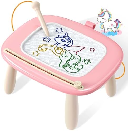 Seimome Magnetic Drawing Board for Toddler Girls 1-3 Years Pink