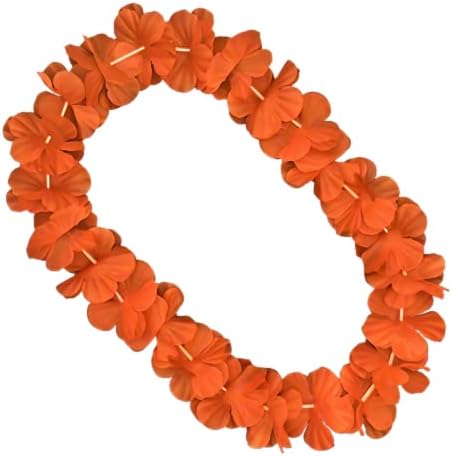 3 Pack Vibrant Orange Luau Lei Necklaces 36 Non-Lit