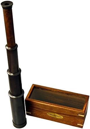 Captains Antiqued Black Telescope with Blackened Finish