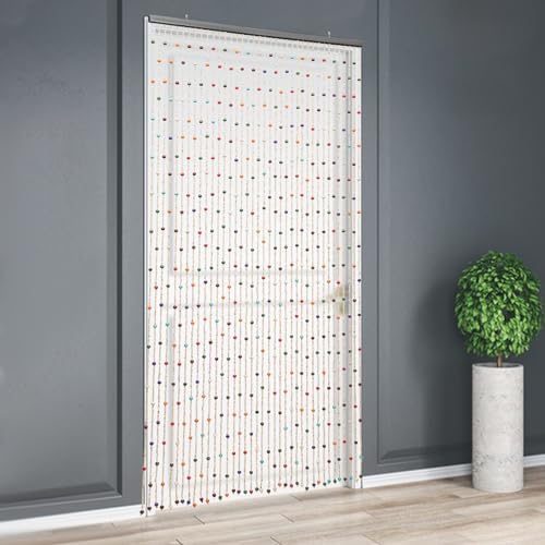 Handmade Bamboo Door Curtain with 38 Beads