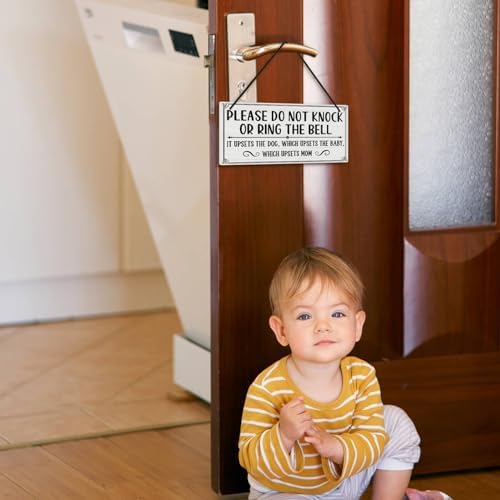 Putuo Decor Shhh Baby Sleeping Door Sign