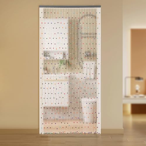 Handmade Bamboo Door Curtain with 38 Beads