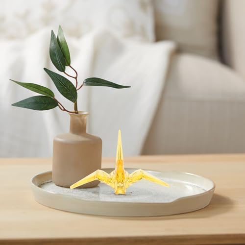 Crystal Origami Crane Model Transparent Paper Crane Decoration