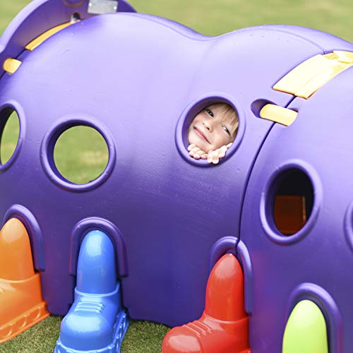 ECR4Kids ELR-12511 Peek-A-Boo Caterpillar Climber for Kids Purple