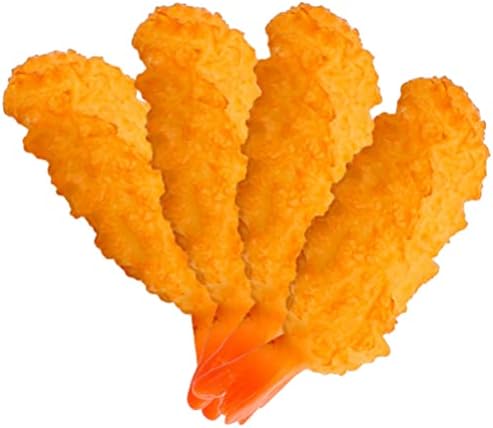 Toyvian Japanese Tempura Shrimp Play Food Set 4pcs