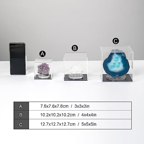 Clear Acrylic Display Box for Collectibles 3x3x3 Inch