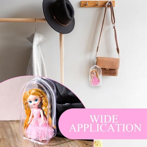 Clear Figure Display Bag with Keychain Organizer