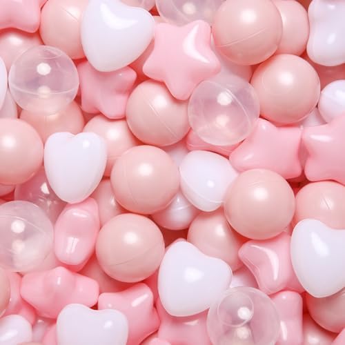 TRENDPLAY Big Star Heart Ball Pit Balls 100 Pcs Set