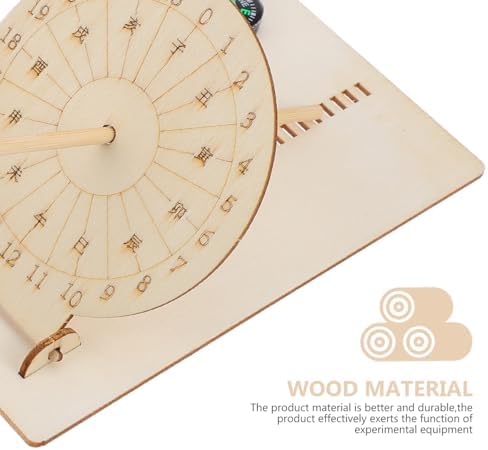 Baluue Sundial Clock Wooden Building Kit for Kids and Students