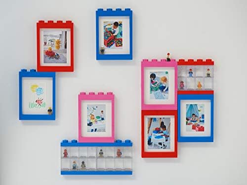 Room Copenhagen LEGO Minifigure Display Case Stackable 4 Stud Bright Blue