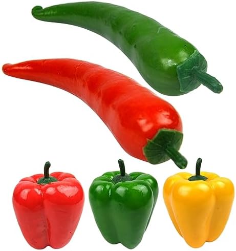 Ciieeo Realistic Fake Pepper Play Food Set