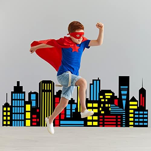 Eaasty City Skyline Backdrop Party Decoration