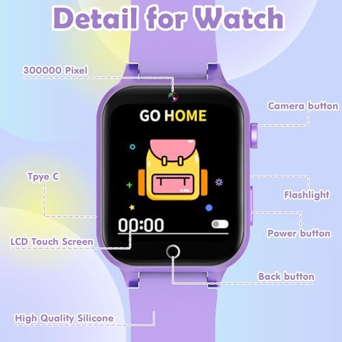 Kids Games Watch with 26 Puzzle Games and HD Camera
