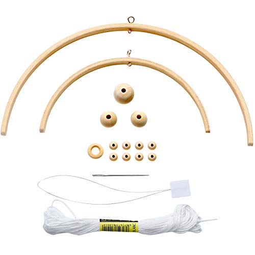 Tatuo Wooden Wind Chime Mobile Crib Bed Bell Ceiling Hanging DIY Kit