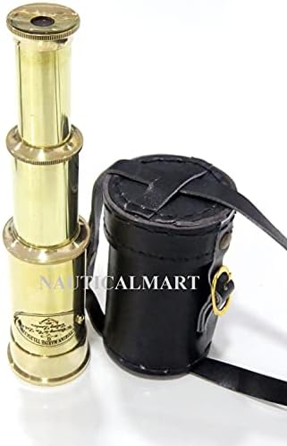 Victorian Brass Telescope with Case Nautical Spyglass