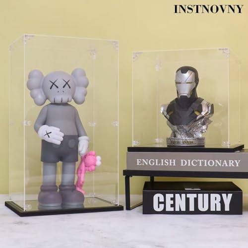 Instnovny Acrylic Display Case for Collectibles Black 79x79x98 Inch