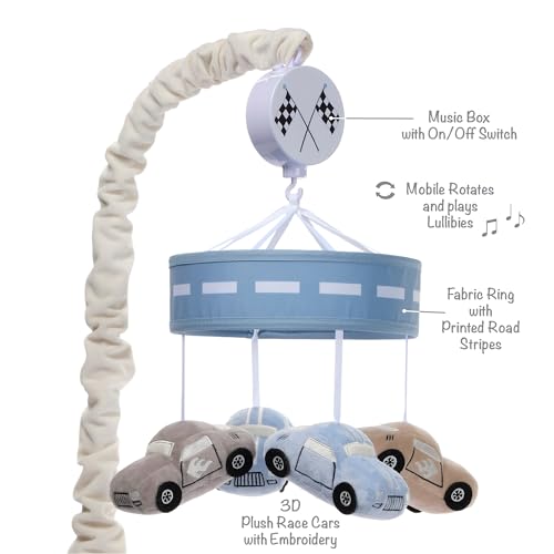 Lambs Ivy Little Racer Musical Car Baby Mobile Soother Toy