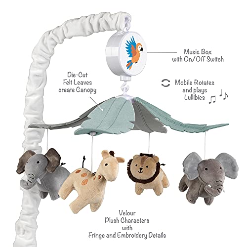 Lambs Ivy Jungle Friends Musical Crib Mobile Soother Toy