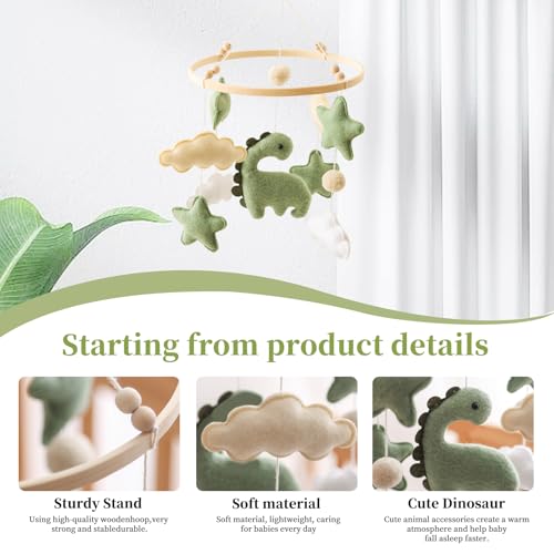 GOODMOM Dinosaur Baby Crib Mobile for Boys Girls