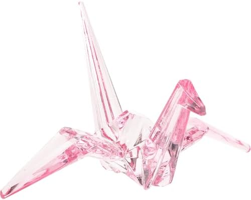 Acrylic Origami Crane Decor Sculpture Figurine