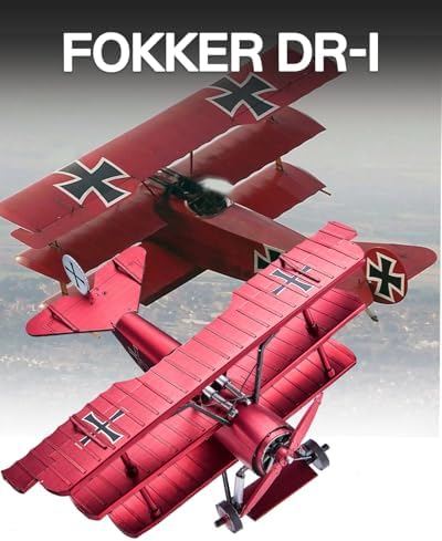 Piececool 3D Metal Puzzles for Adults Fokker Dr-1 Triplane Model Kit