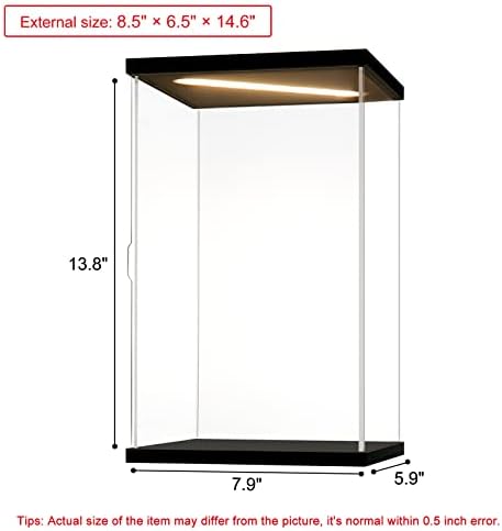 Black Acrylic Display Case for Collectibles 79x59x138 Inch