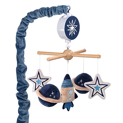 Lambs Ivy Sky Rocket Musical Crib Mobile - Blue
