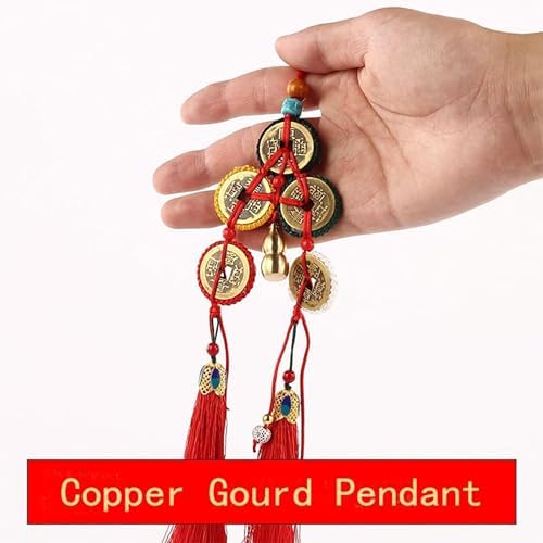 Sonjade Lucky Coin Brass Gourd Decor