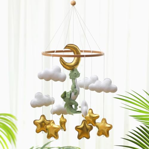 Wenqik Dragon Crib Mobile for Nursery Green