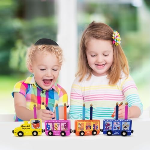 Rite Lite Hanukkah Train Menorah With Wooden Candles 1650 L