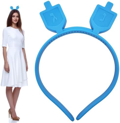 The Dreidel Company Hanukkah Headband - LED Flashing Menorah and Dreidel