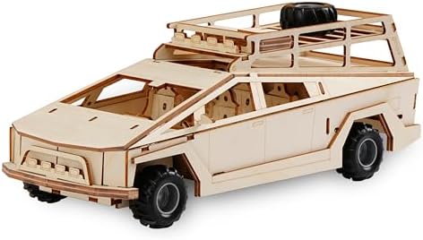 Cyber Truck 3D Wooden Puzzle Kit - 92 Pieces