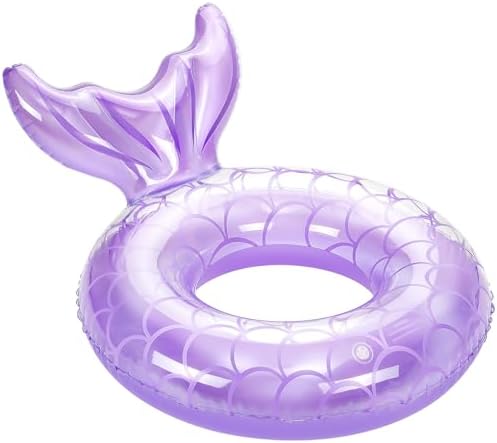 MoKo Inflatable Swimming Ring Bright Fish Tail Shape for Kids and Adults