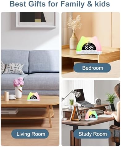 Ankilo Kids Alarm Clock with Night Light and Dual Alarms