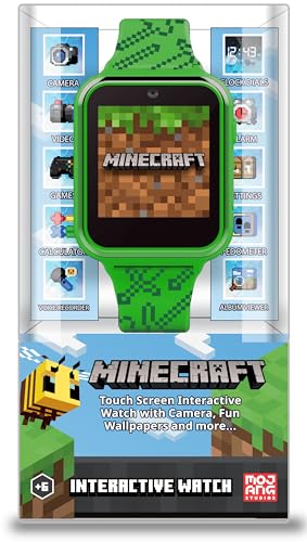 Minecraft Kids Smart Watch with Touchscreen and 10 Customizable Faces