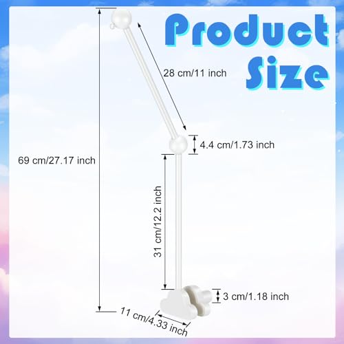 GlikCeil Wooden Crib Mobile Arm Cloud Design 2717 Inches Adjustable