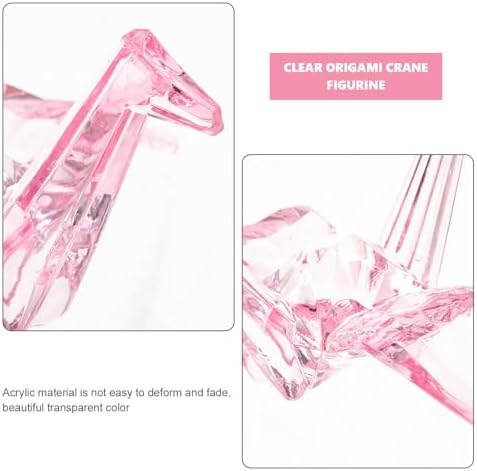 Acrylic Origami Crane Decor Sculpture Figurine