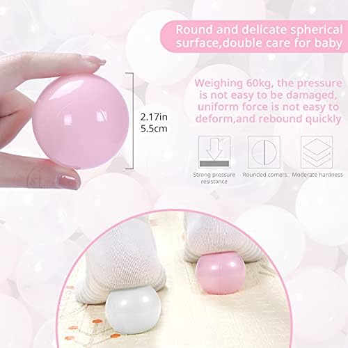 STARBOLO 100pcs Crush Proof Ball Pit Balls Pink