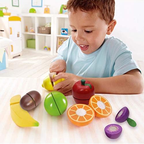 Wooden Play Food Toy for Kids Pretend Cutting Fruits and Vegetables