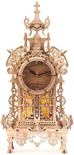 3D Wood Puzzle LED Tower Clock DIY