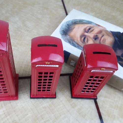 LIFKOME London Telephone Booth Money Bank