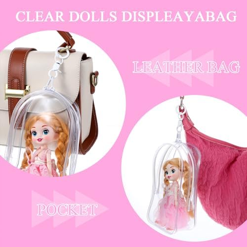 Clear Figure Display Bag with Keychain Organizer