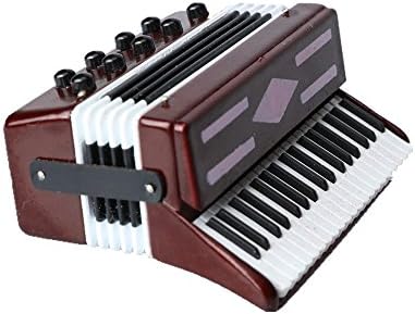 Miniature Accordion with Wooden Case Collectible Decor