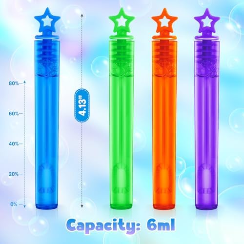 36 Pieces Mini Bubble Wands with Star Design