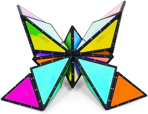 TOSY Magnet Pyramid Glow - 12 Pieces 243 Magnets STEM Toy
