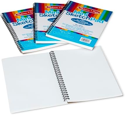 Melissa Doug Mini-Sketch Spiral-Bound Pad 4-Pack