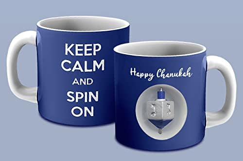 Ner Mitzvah Spinning Dreidel Mug - Hanukkah Decor