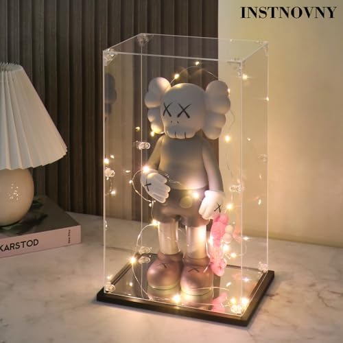 Instnovny Acrylic Display Case for Collectibles Black 79x79x98 Inch