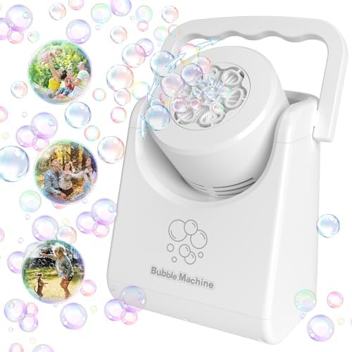 Automatic Bubble Machine for Kids Portable Adjustable 3-8 Years Old